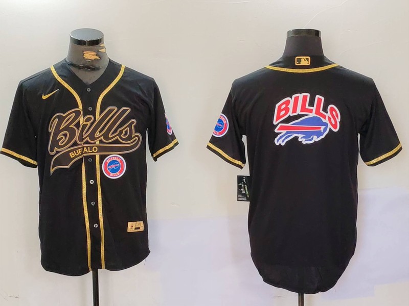 Men Buffalo Bills Blank Black Joint Name 2024 Nike Limited NFL Jersey style 9103